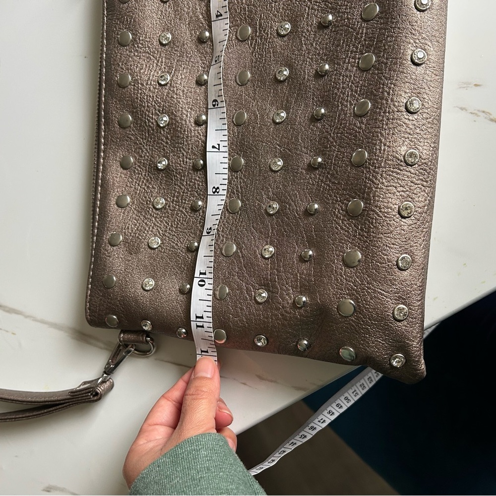 Olivia Miller Studded Clutch - Brown - Picture 4 of 5